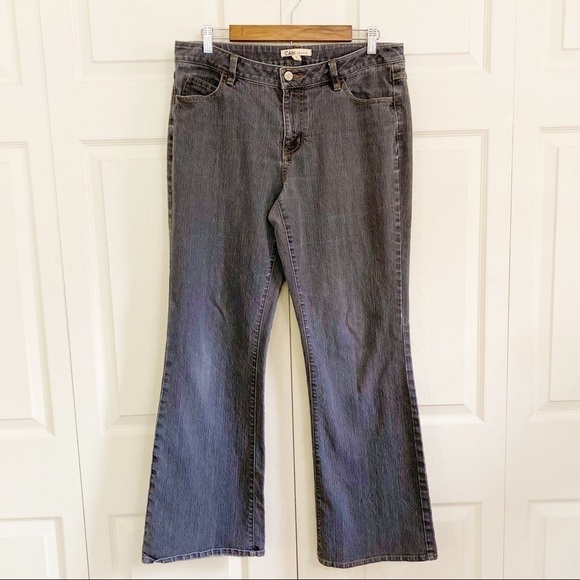 CAbi Gray/Black Wash Mid Rise Boot Cut Jeans - Picture 5 of 5